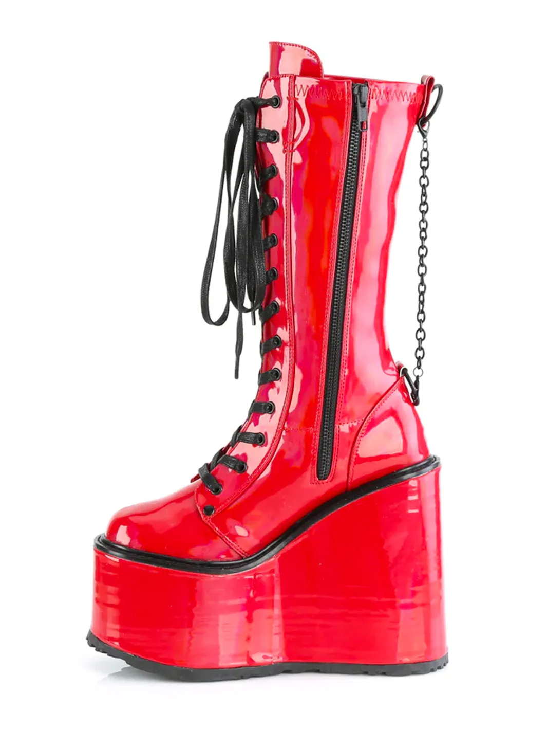 DEMONIA SWING-150 - RED PATENT  PRE ORDER 