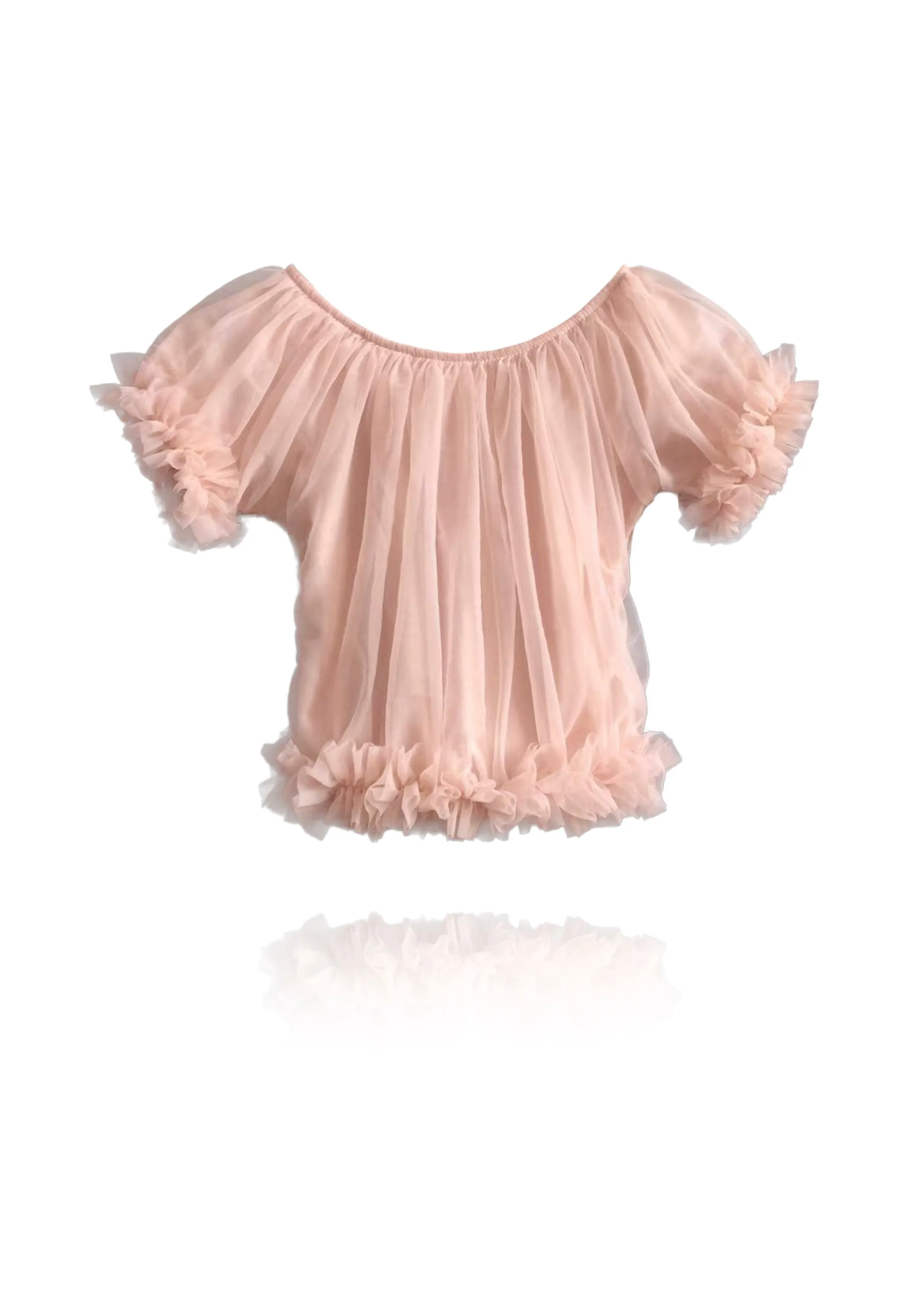 DOLLY by Le Petit Tom  FRILLY PRINCESS TOP ballet pink