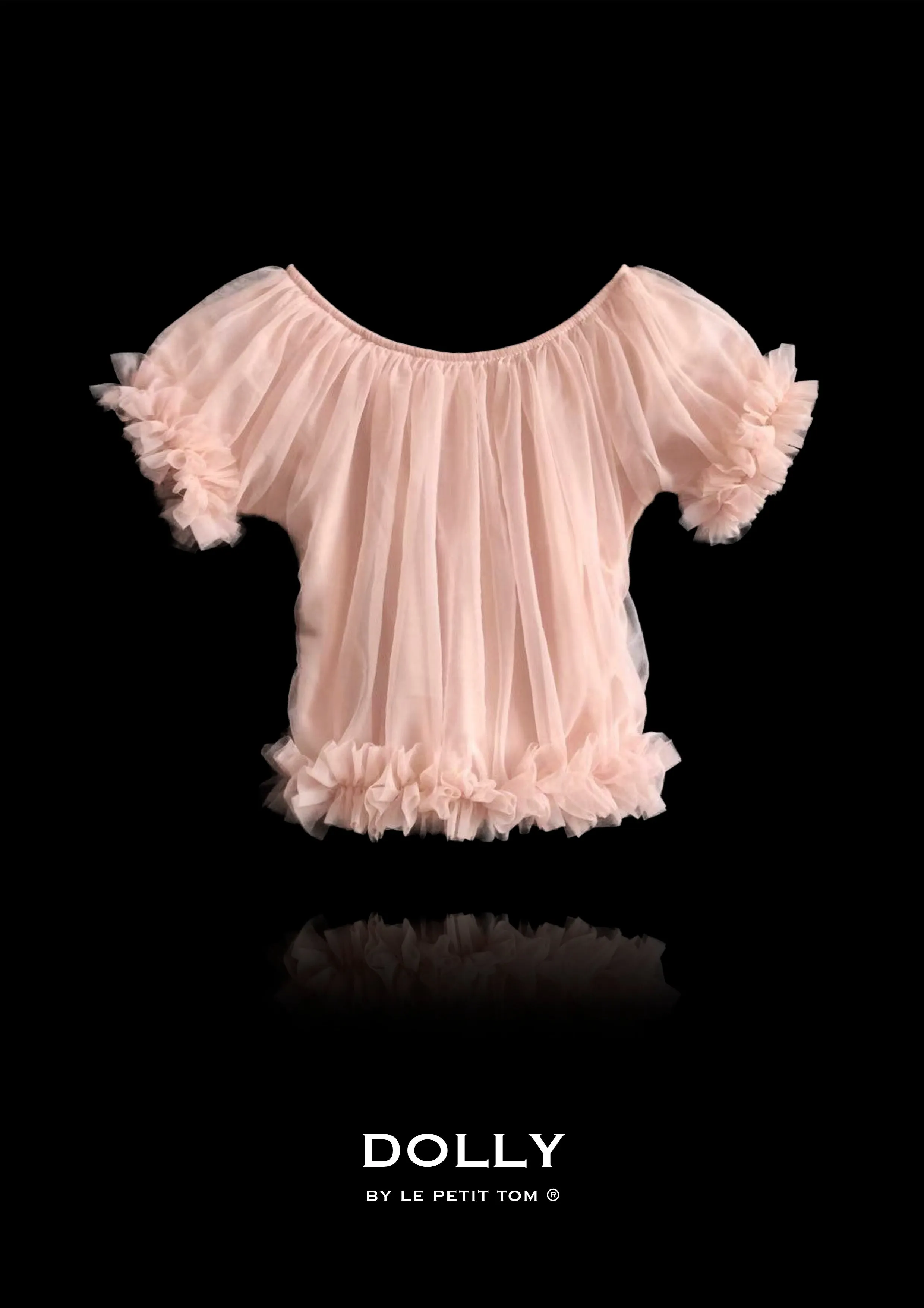 DOLLY by Le Petit Tom  FRILLY PRINCESS TOP ballet pink