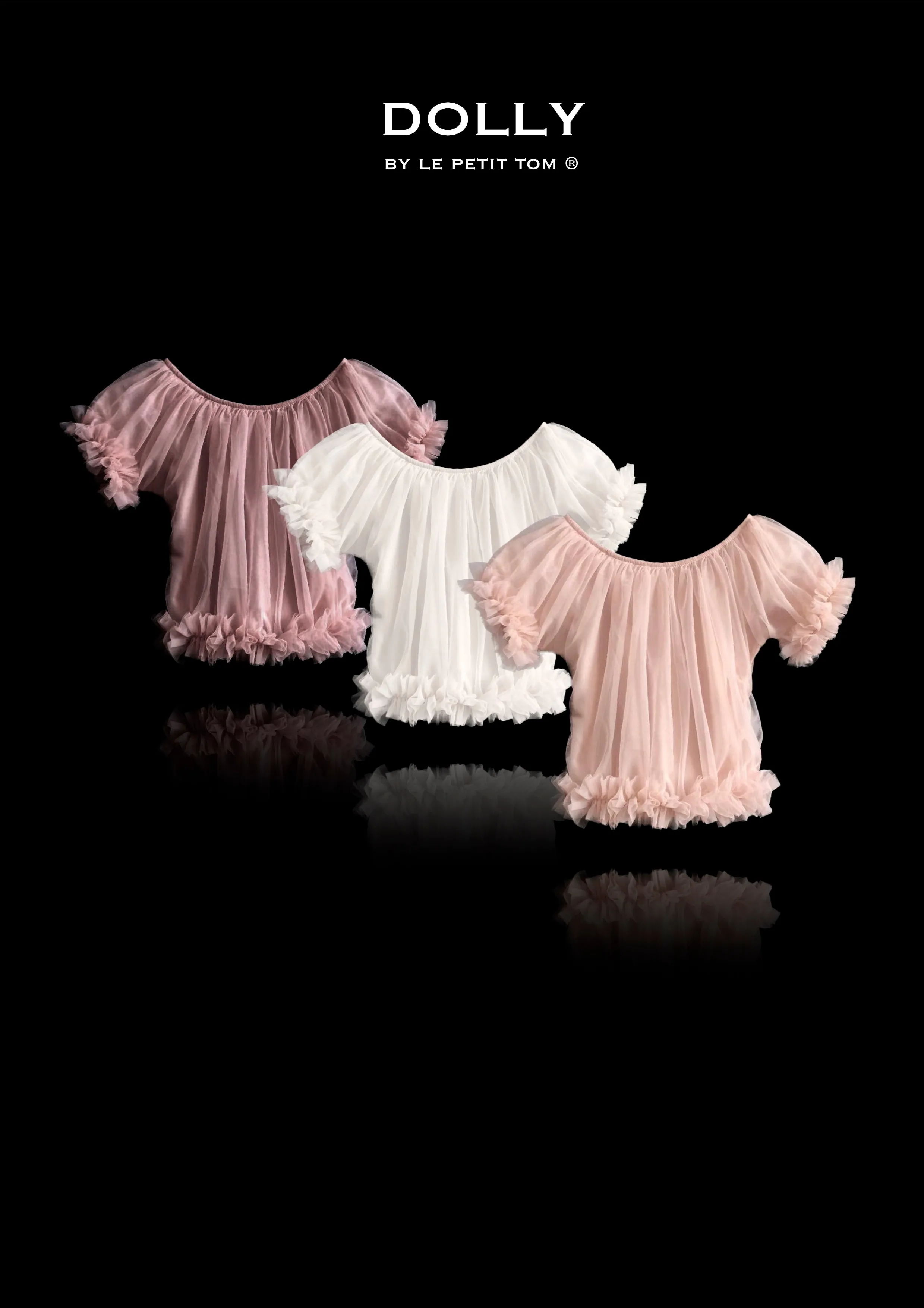 DOLLY by Le Petit Tom  FRILLY PRINCESS TOP ballet pink