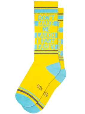 Don't Make Me Laugh Ribbed Gym Socks