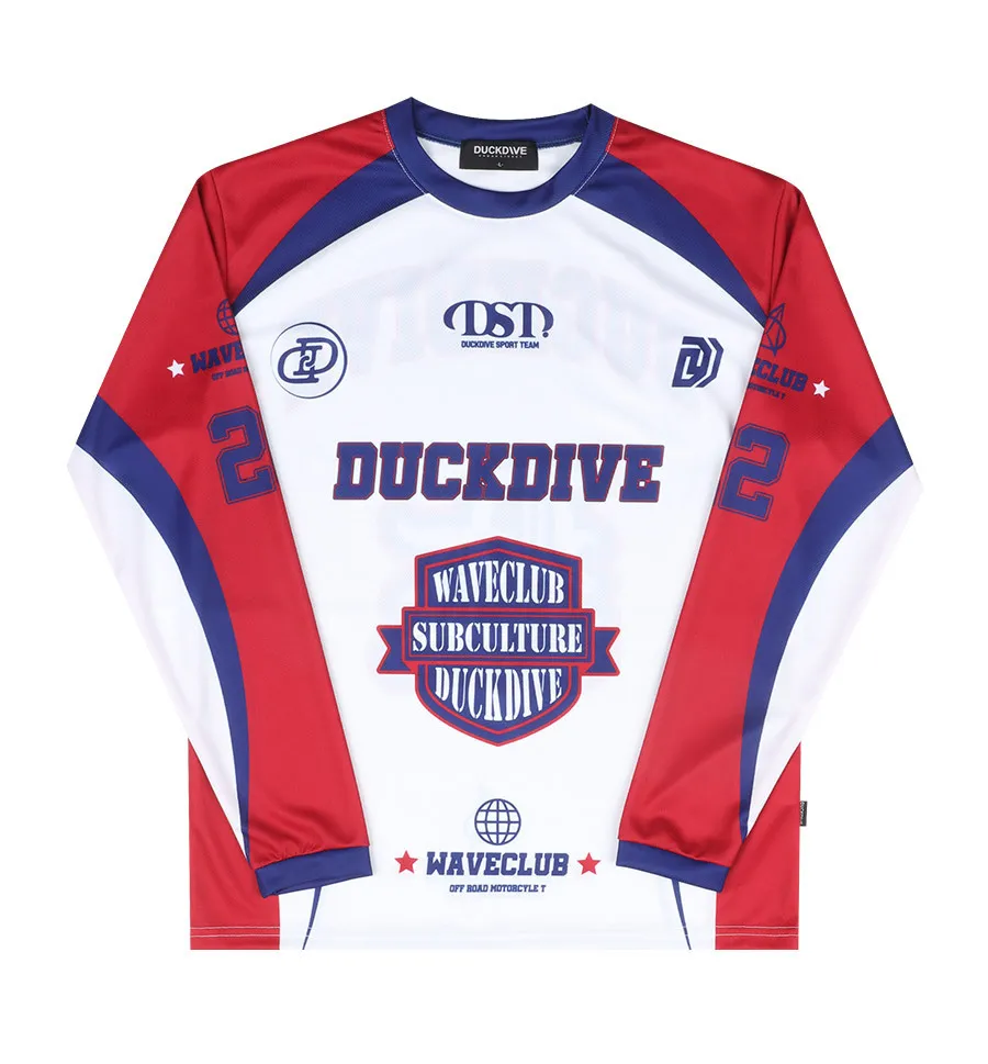 DUCKDIVE  |【 DUCKDIVE 】OFF ROAD MESH LONG SLEEVE (red) unisex