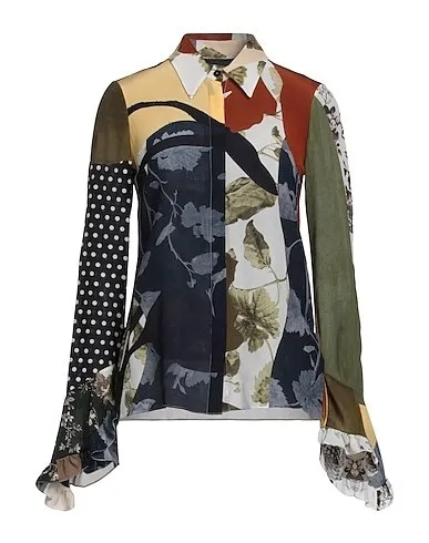 ERDEM  |Flower Patterns Casual Style Silk Long Sleeves Party Style