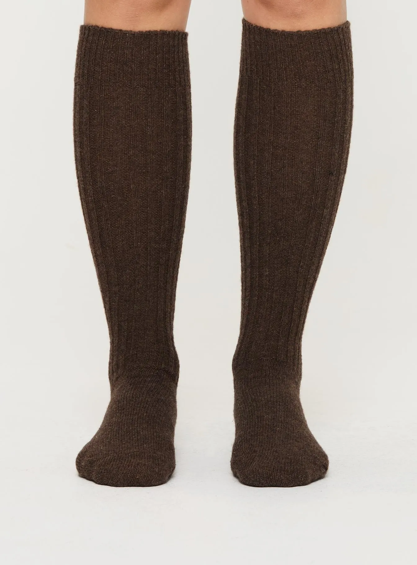 Eren Knee High Socks Brown