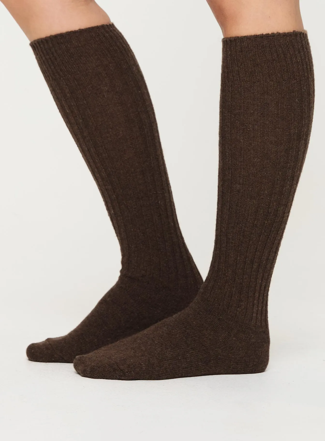 Eren Knee High Socks Brown