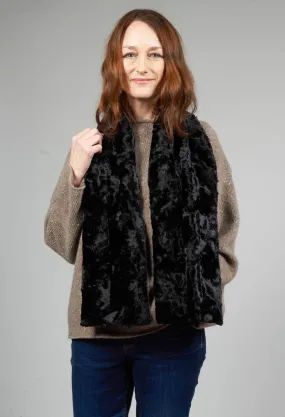 Faux Fur Scarf in Black