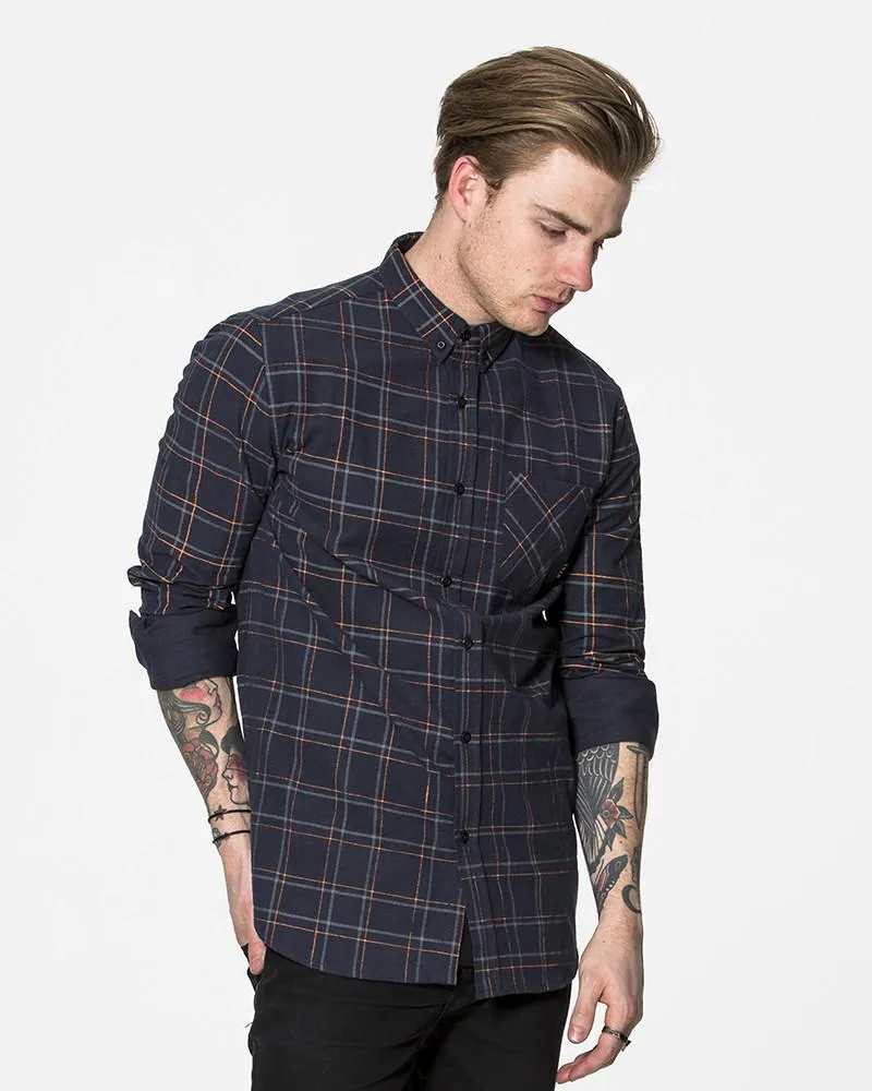 Flannel Navy Long Sleeve Shirt