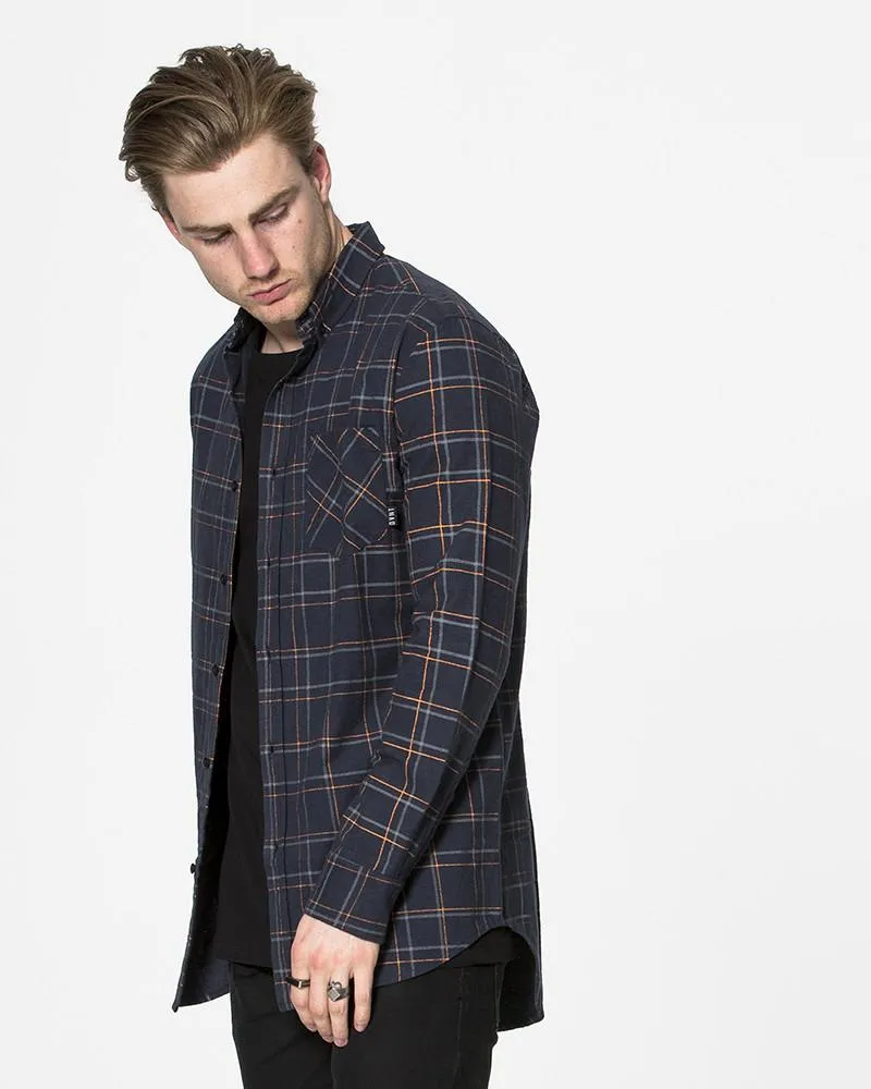 Flannel Navy Long Sleeve Shirt