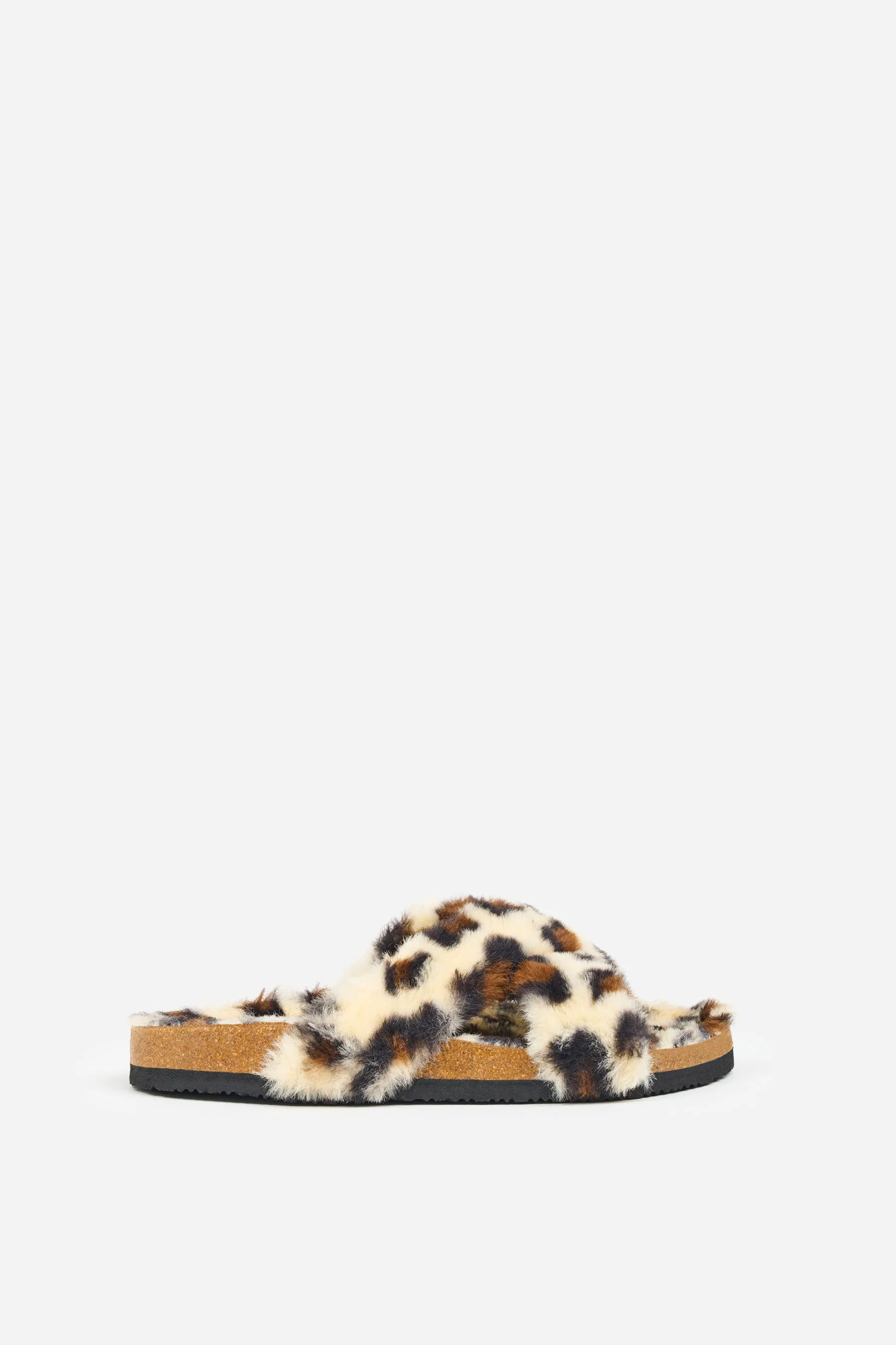 Fluffy Leopard Slippers