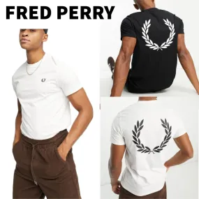 FRED PERRY  |Crew Neck Street Style Long Sleeves Plain Cotton