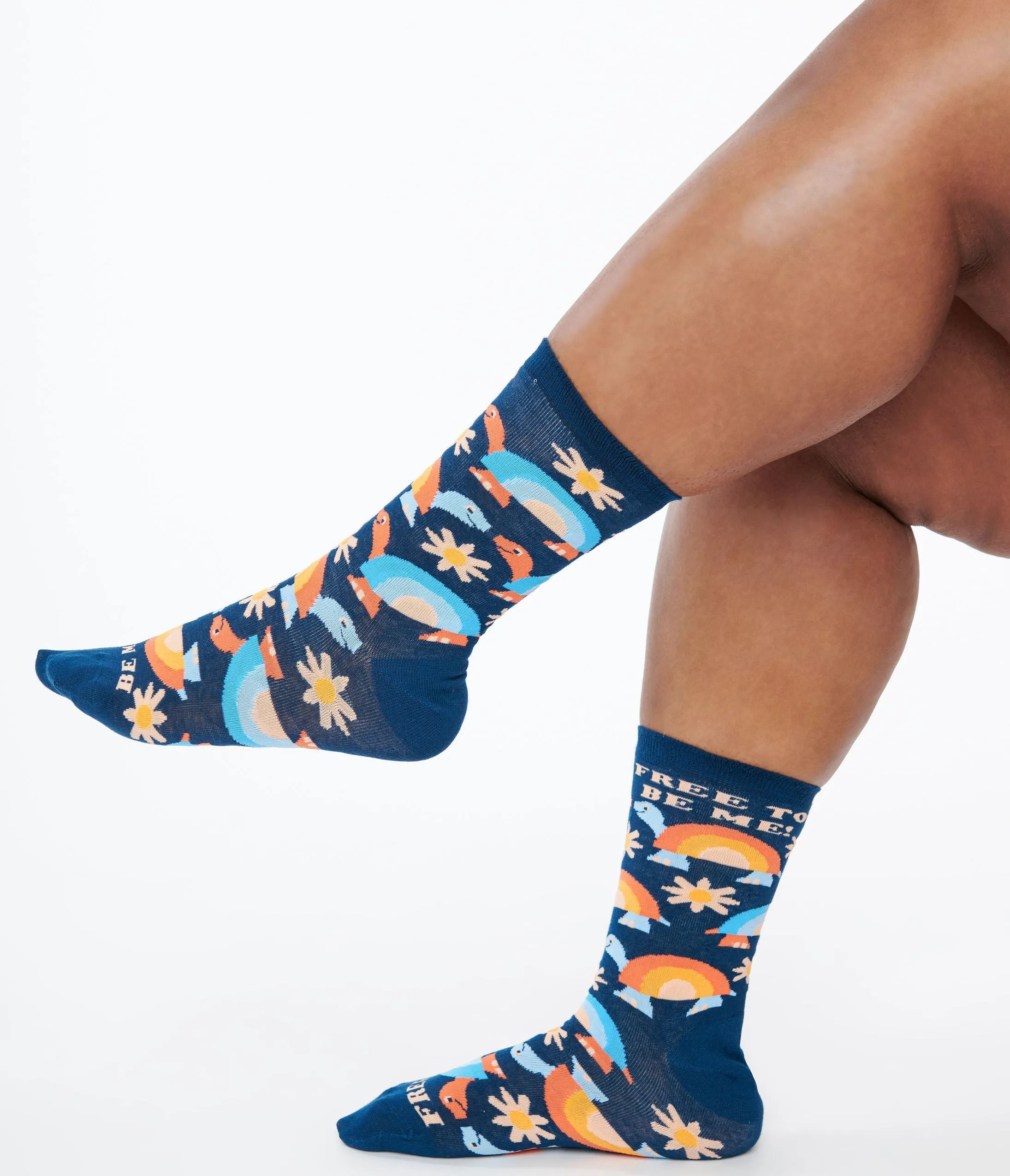 Free to Be Me Rainbow Crew Socks