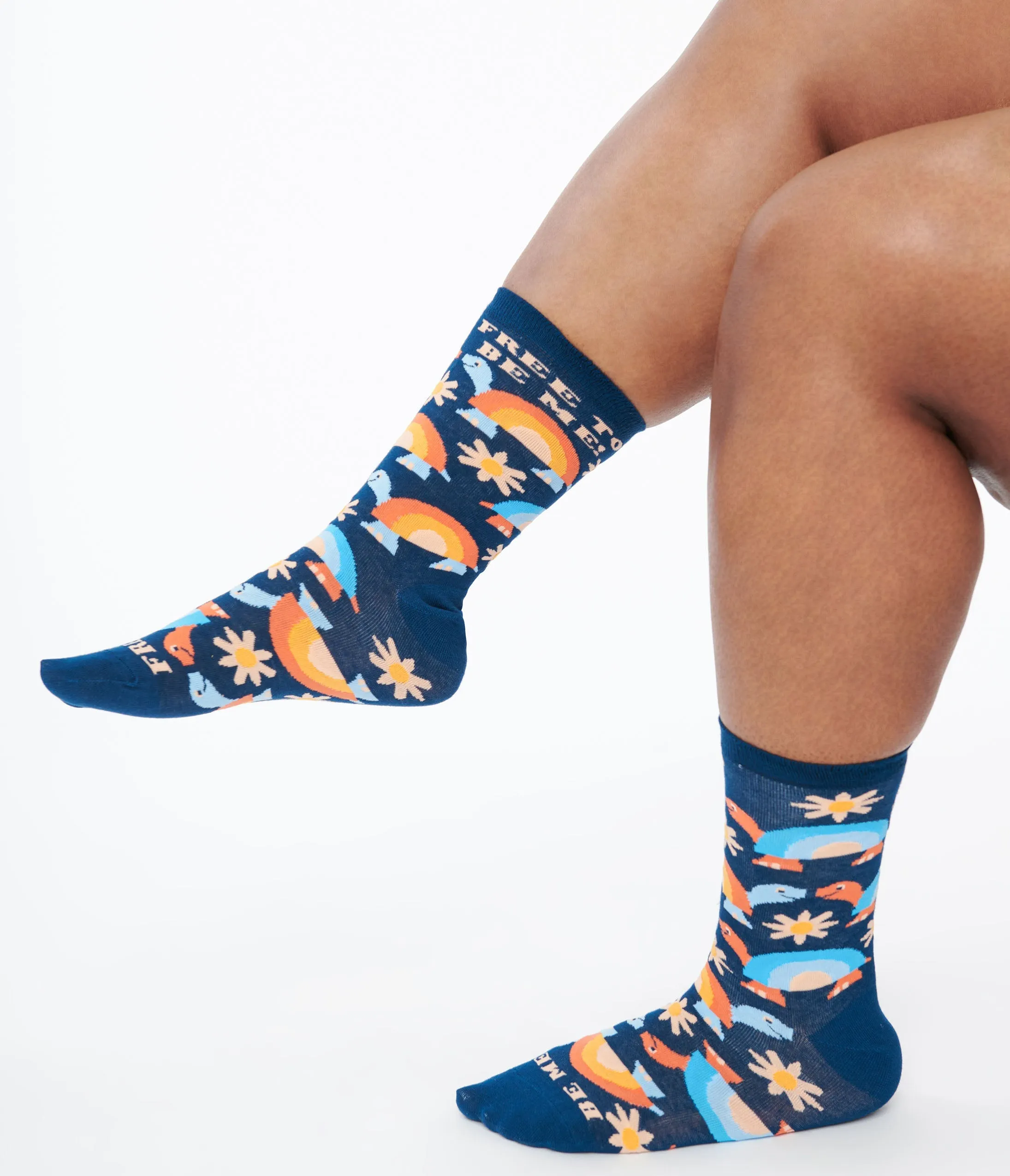 Free to Be Me Rainbow Crew Socks