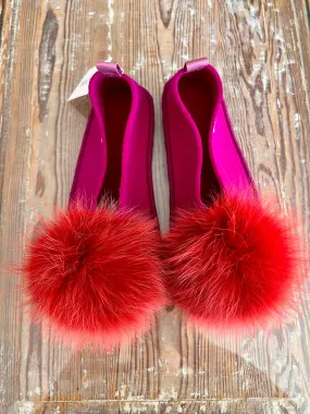 FUCHSIA RED slippers