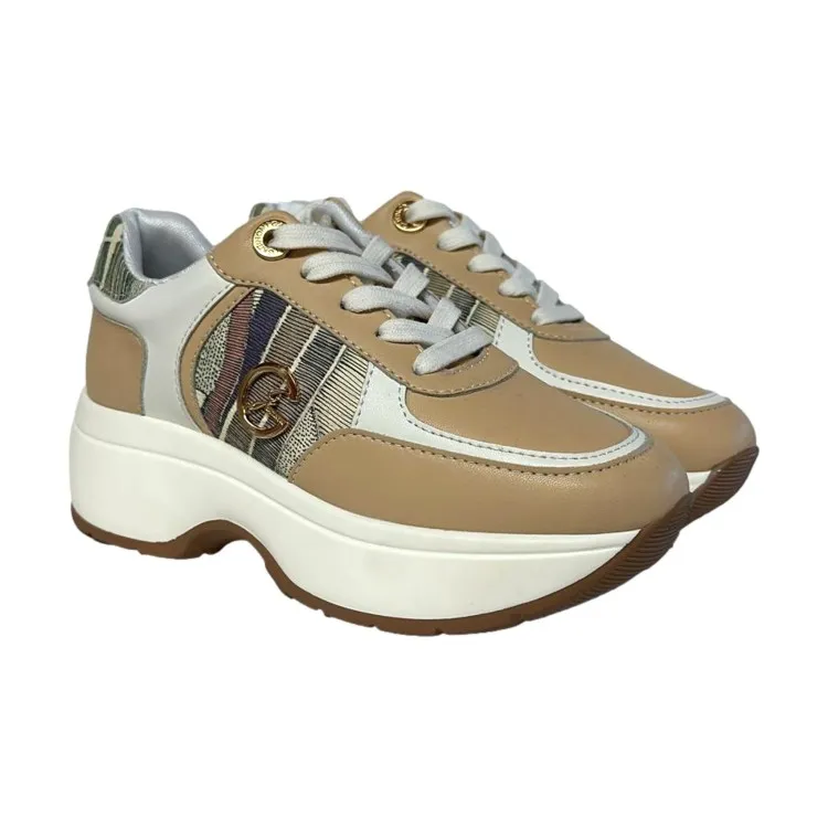 Gattinoni Linea Planetarium  Dafne PEGDF6302WPBN76 Scarpe Donna Sneaker Stringate Beige