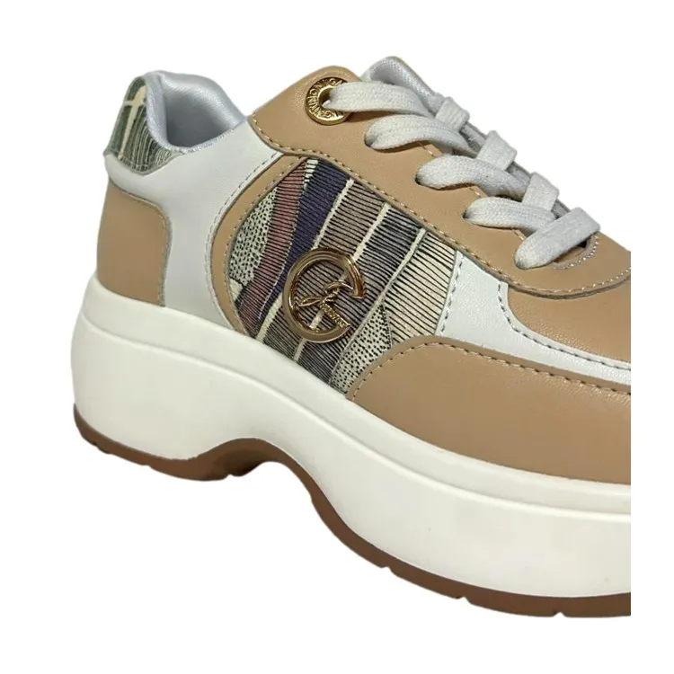 Gattinoni Linea Planetarium  Dafne PEGDF6302WPBN76 Scarpe Donna Sneaker Stringate Beige