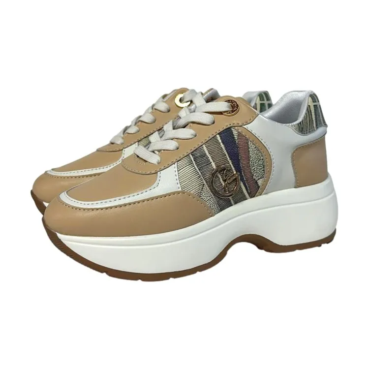 Gattinoni Linea Planetarium  Dafne PEGDF6302WPBN76 Scarpe Donna Sneaker Stringate Beige