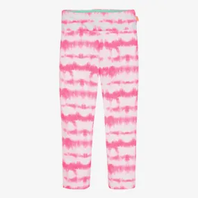 Girls Pink Tie-Dye Beach Leggings