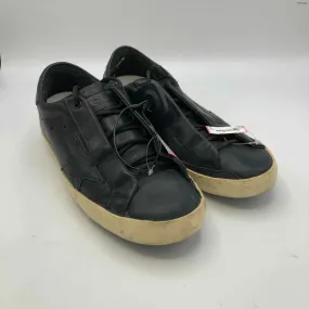 GOLDEN GOOSE Black Beige Leather Italian Made Distressed Sneaker Shoes