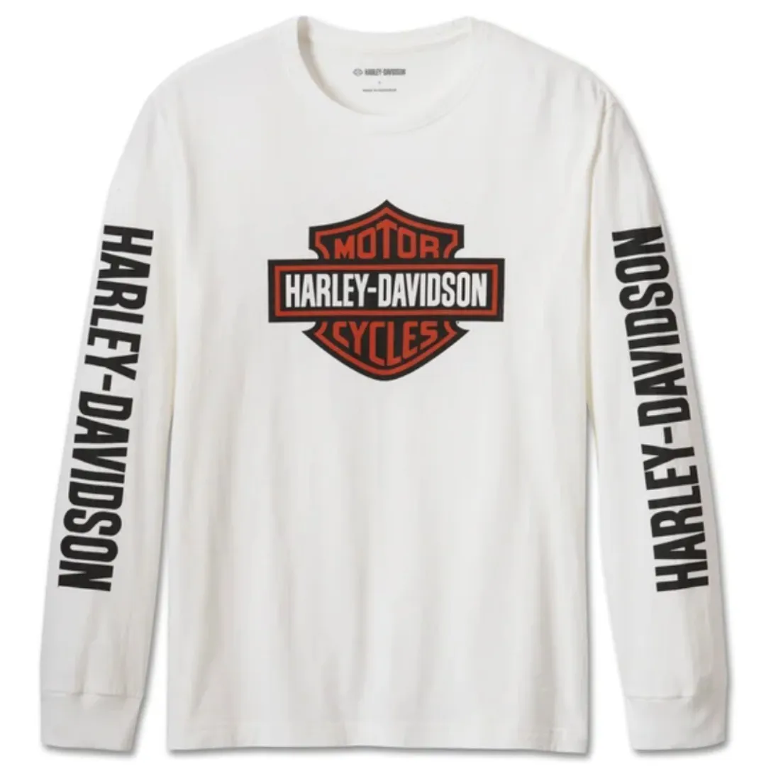 Harley Davidson  |Crew Neck Unisex Street Style Long Sleeves Cotton Oversized