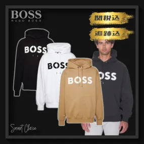 Hugo Boss  |Pullovers Long Sleeves Cotton Logo Hoodies