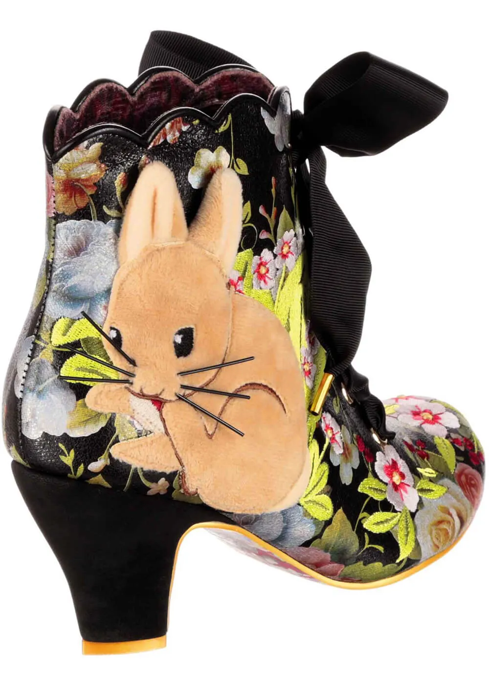 Irregular Choice Bunny Bow 40's Boots Black