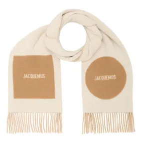 JACQUEMUS Lecharpe Rond Carre Scarf - Beige