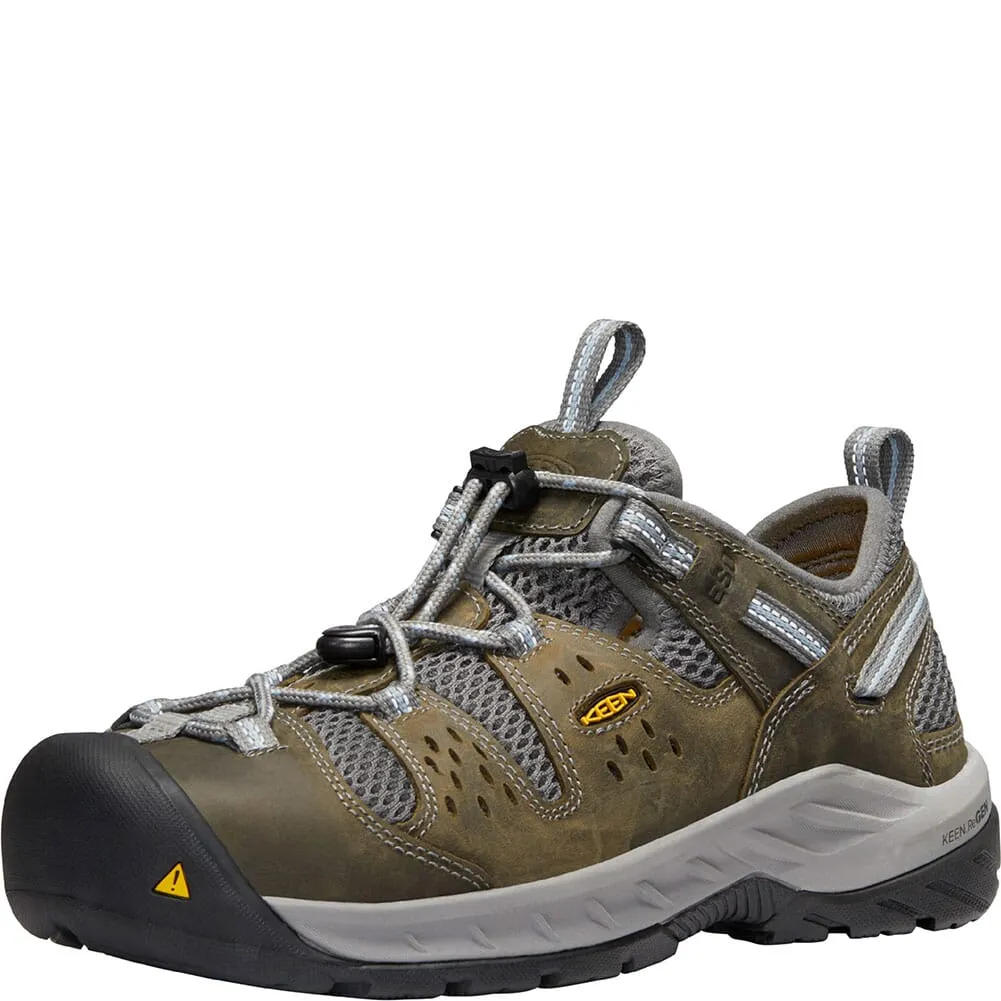 KEEN Utility Women's Atlanta Cool II ESD Safety Shoes - Gargoyle/Blue Fo