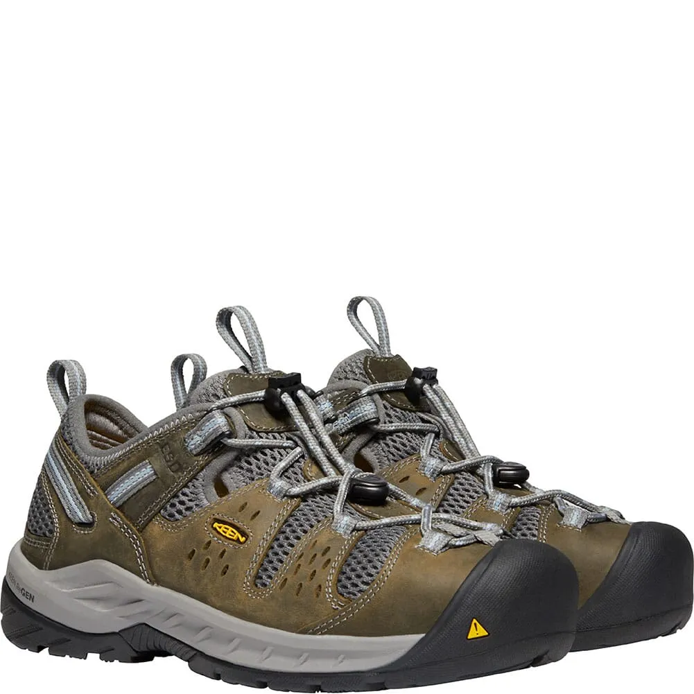 KEEN Utility Women's Atlanta Cool II ESD Safety Shoes - Gargoyle/Blue Fo