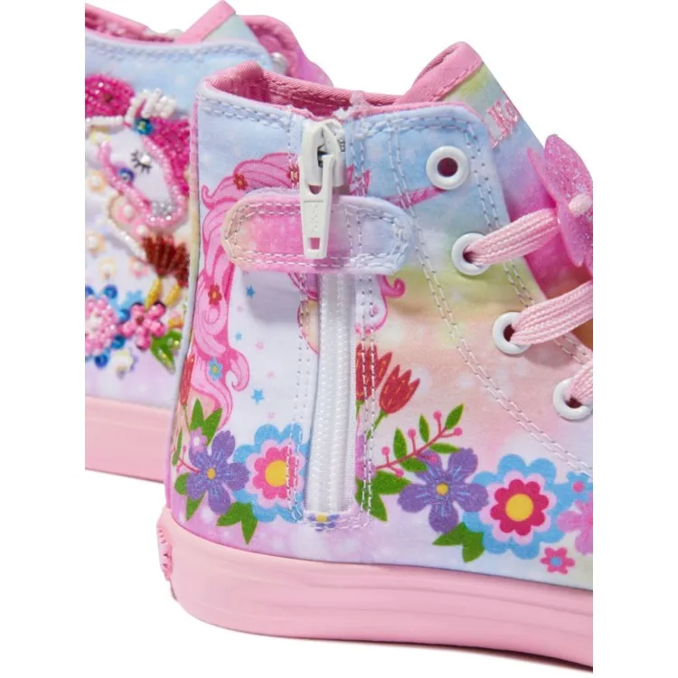 Lelli Kelly GIOIELLO LKED1002 Unicorn Mid Scarpe Bambina Sneaker Multicolor