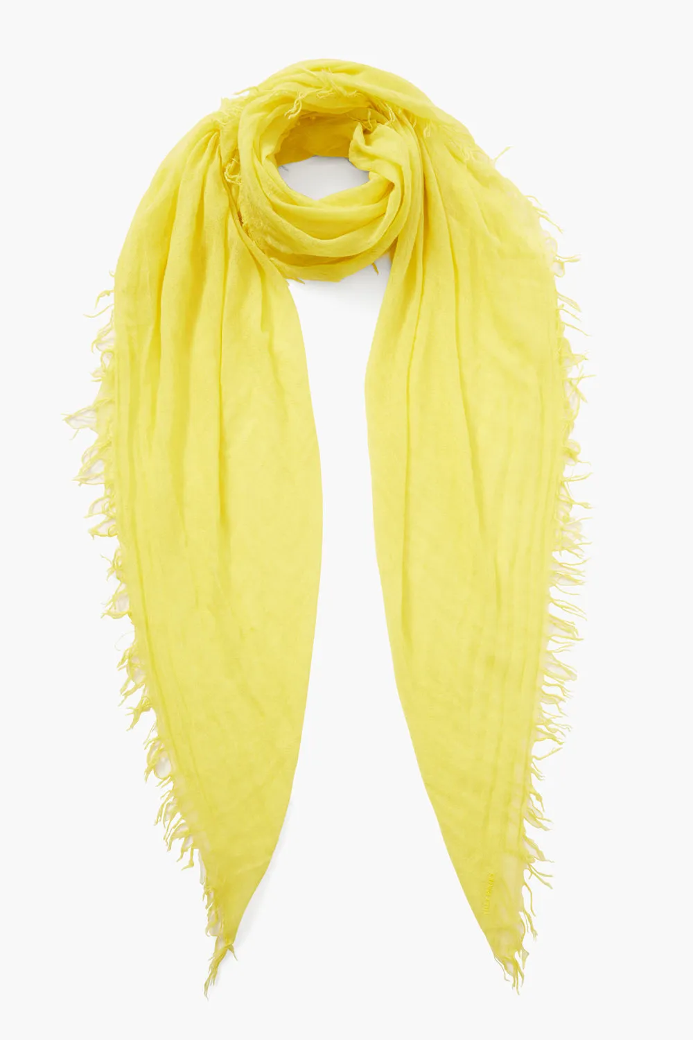 Lemon Cashmere and Silk Scarf