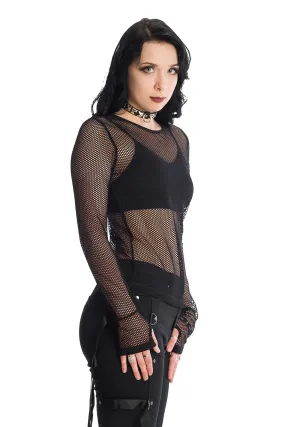 Lilith Mesh Longsleeve Top w/ Thumb Holes