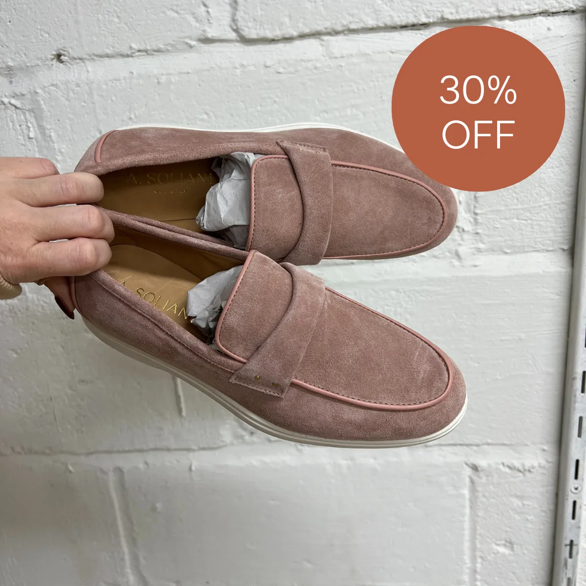 Lisa Strap Sneaker Loafer - Peony Suede SAMPLE SALE - FINAL SALE