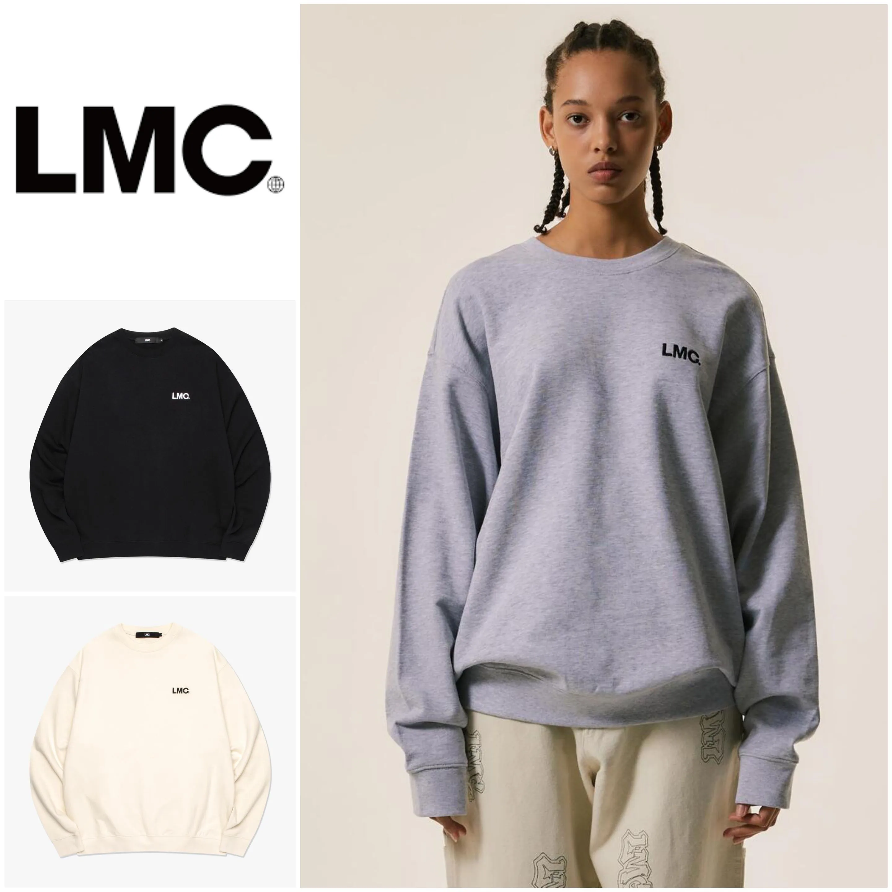 LMC  |Unisex Street Style Long Sleeves Logo Sweatshirts