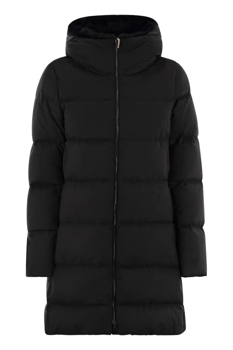 LONG DOWN JACKET WITH ZIP