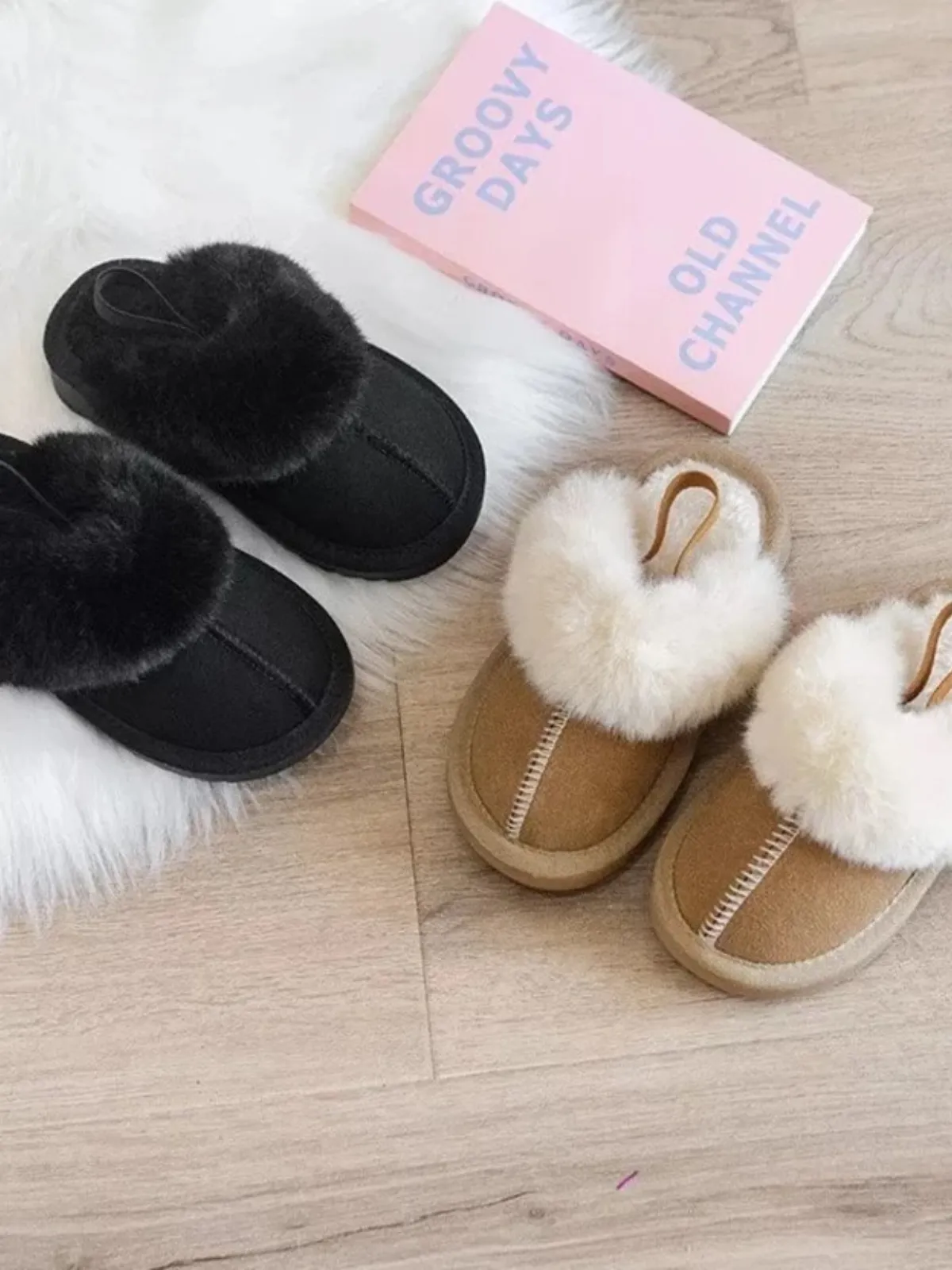 Lounge In Luxury Fur-Lined Slippers By Liv and Mia