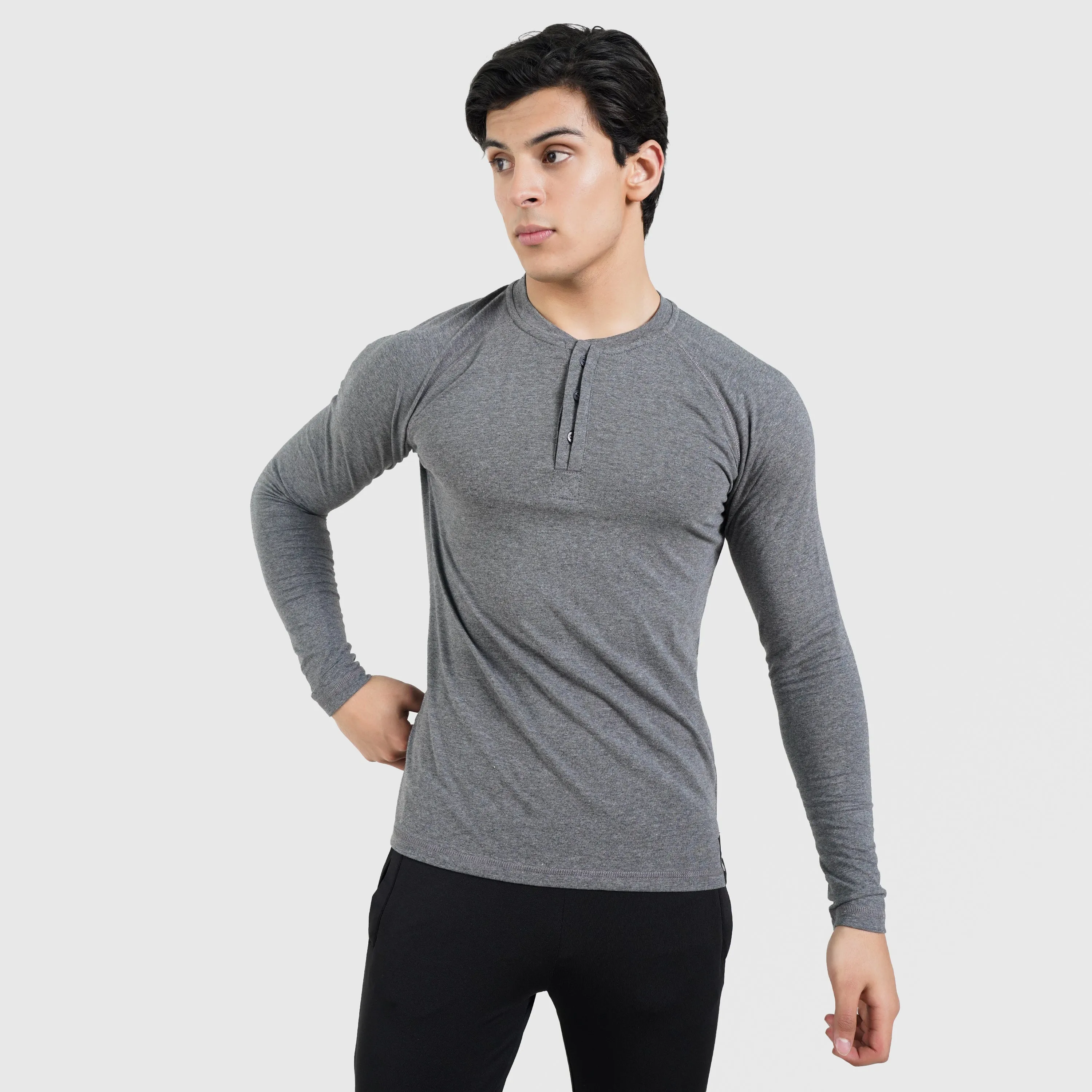 M024 Long Sleeves Tee (Charcoal)