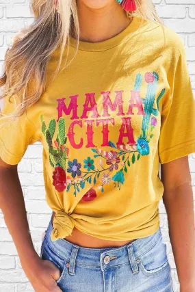 Mamacita with Cactus Tee - Cinco De Mayo