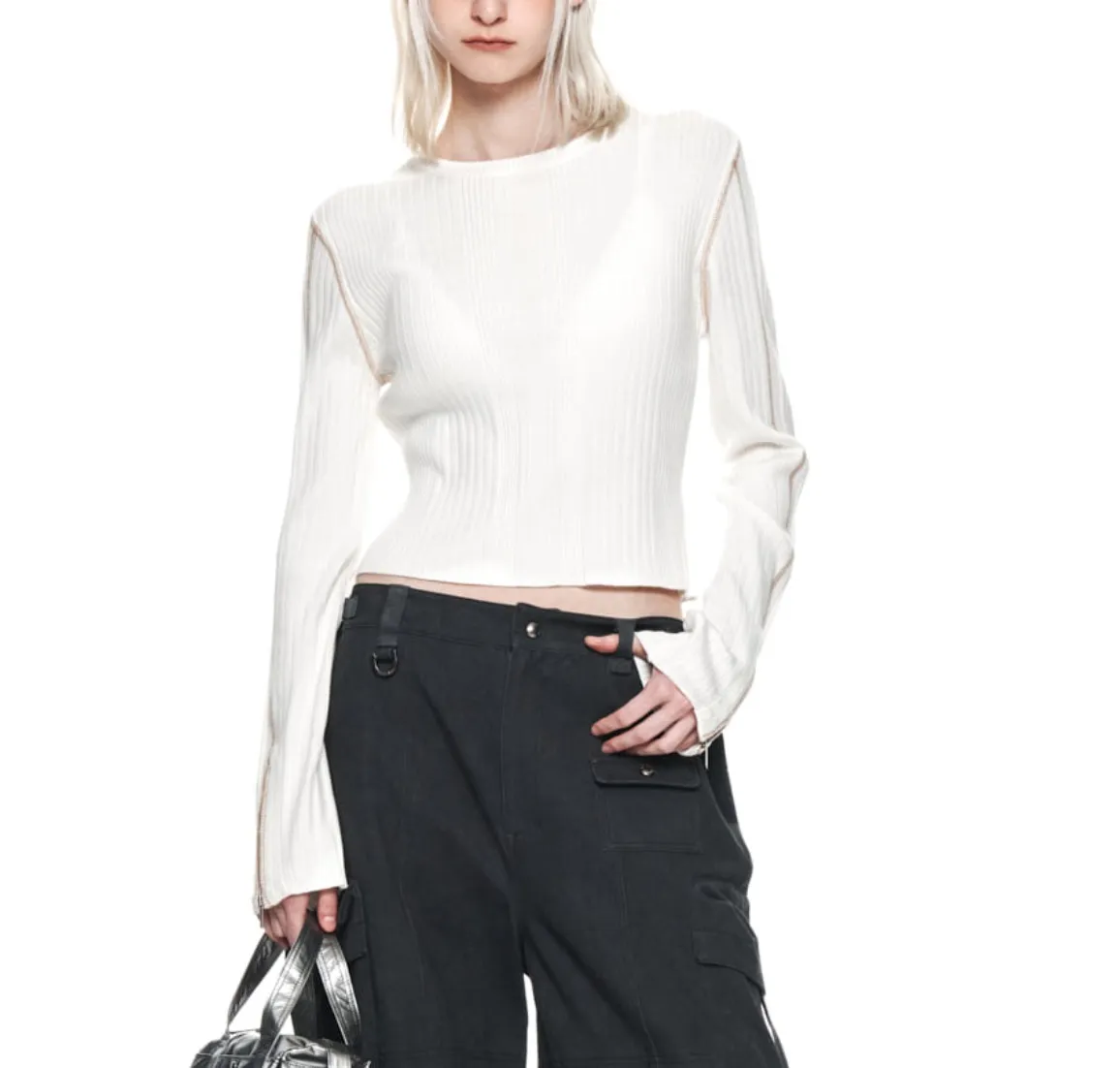 Matin Kim  |Crew Neck Casual Style Street Style Long Sleeves Plain