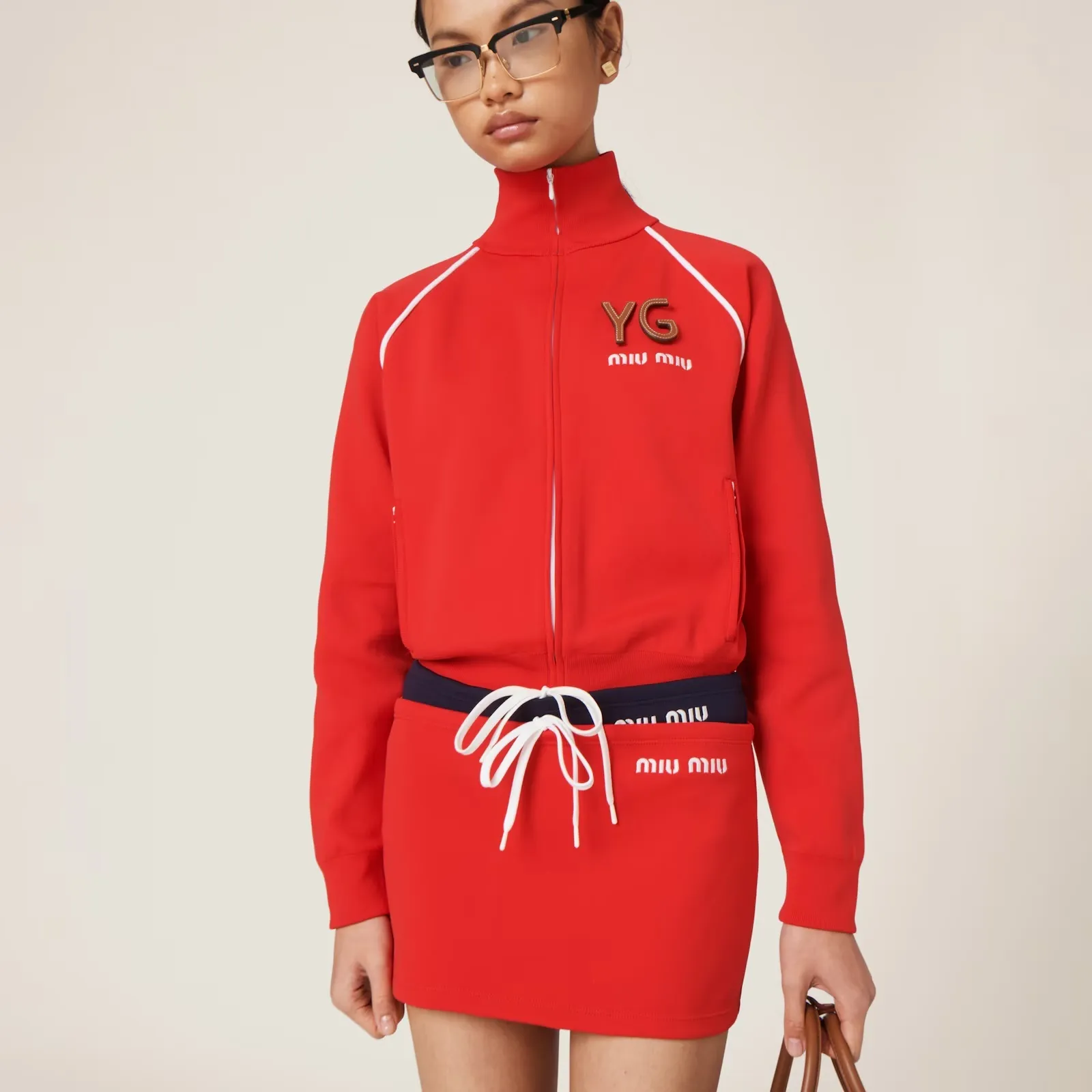 MiuMiu  |Casual Style Long Sleeves Elegant Style Logo