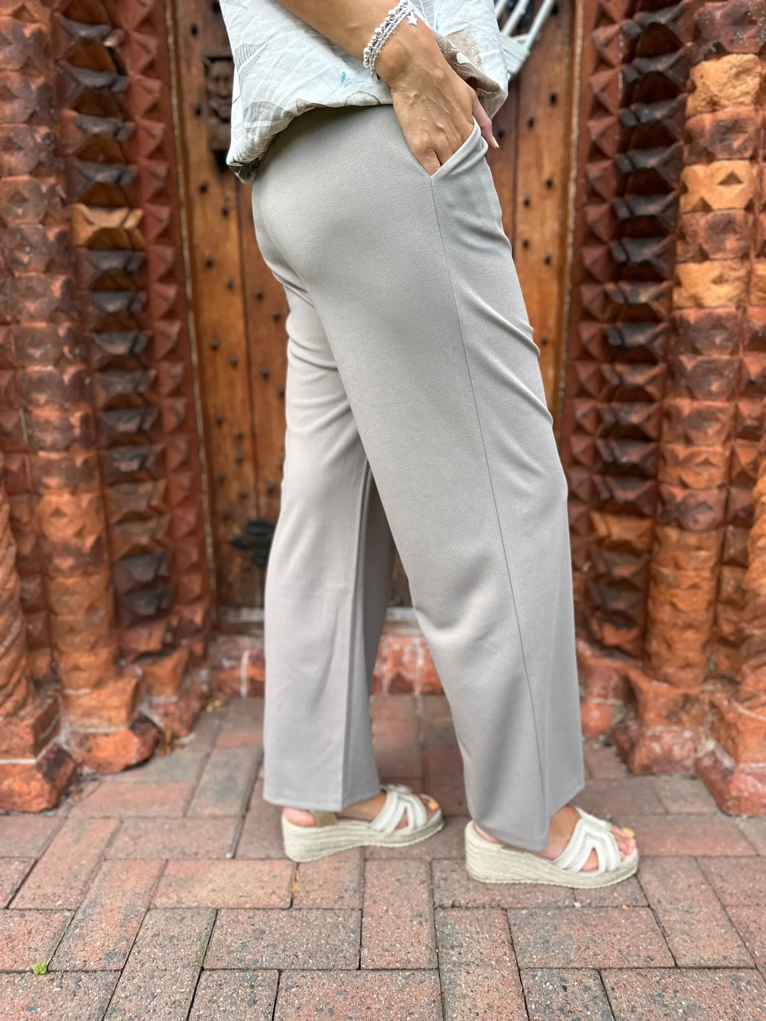 Mocha Wide Leg Trousers