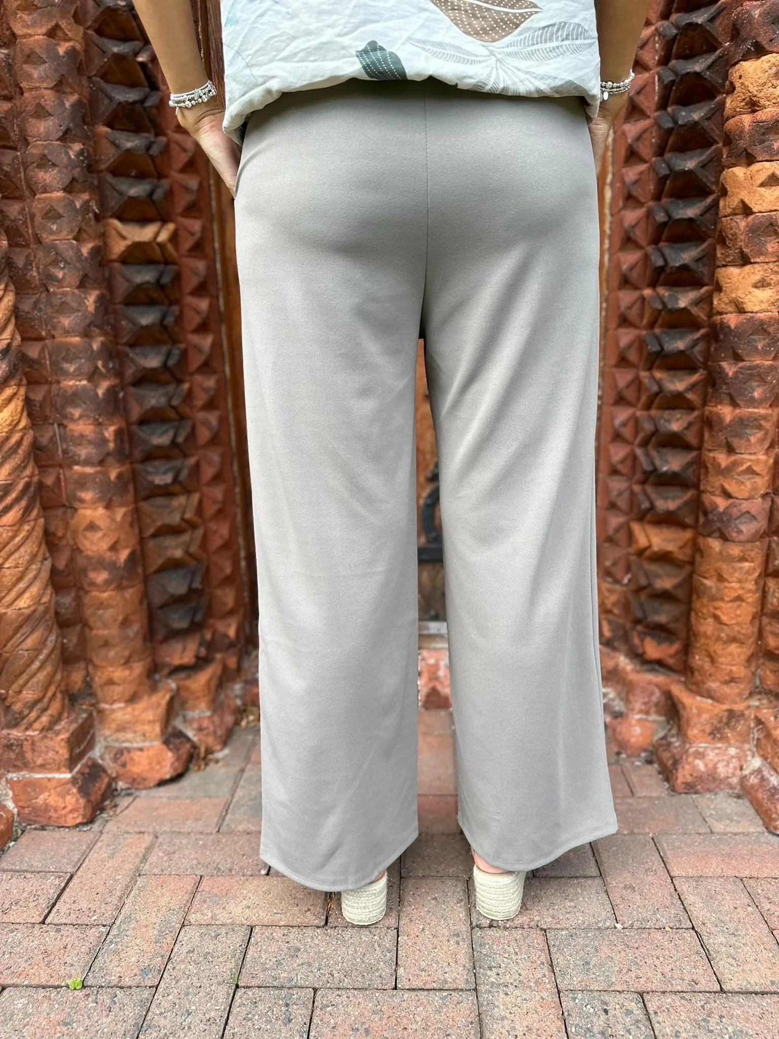 Mocha Wide Leg Trousers