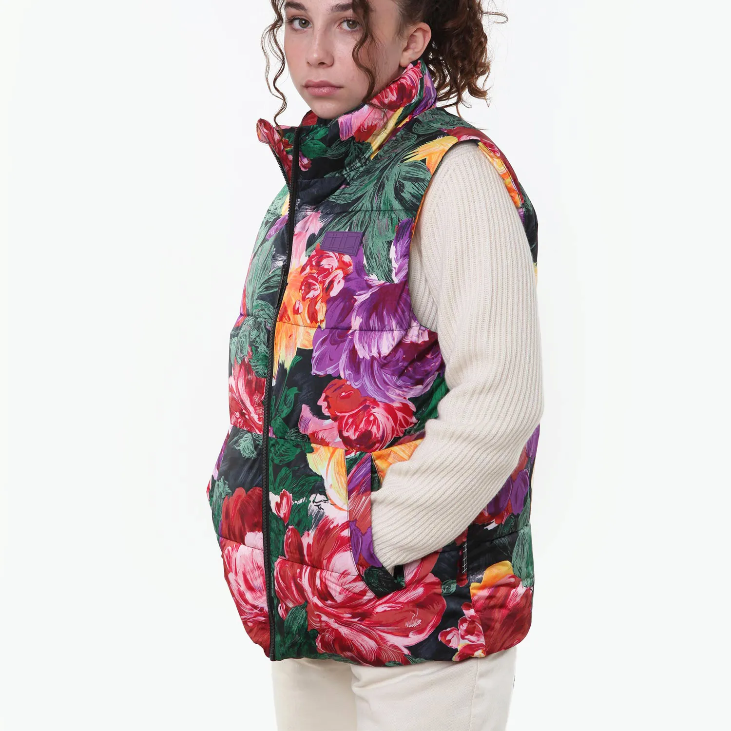 Molo Multicolor Floral Heike Vest Jacket For Girls