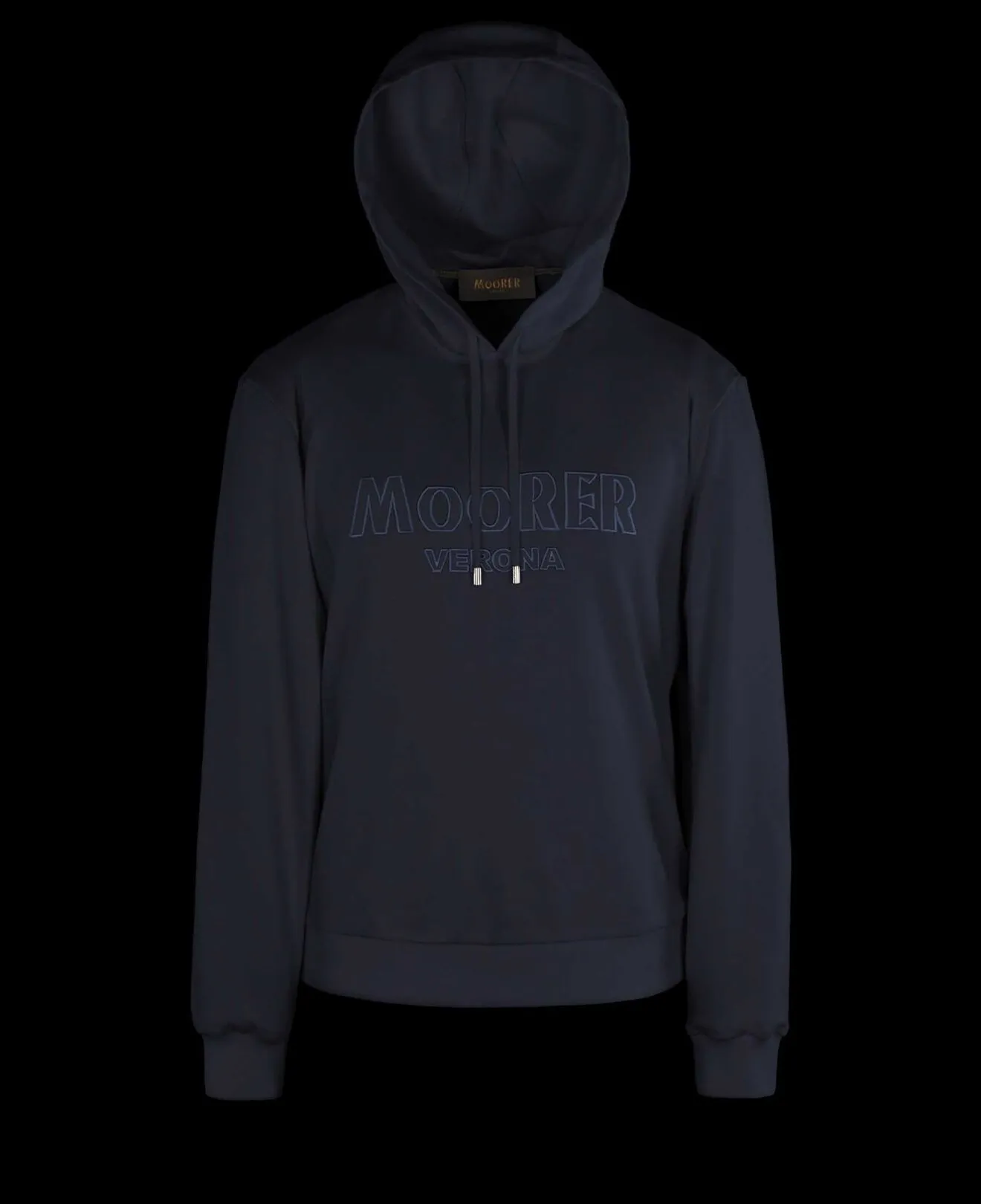 MOORER  |Pullovers Wool Long Sleeves Plain Logo Hoodies