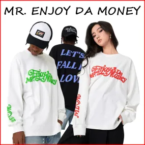 MR. ENJOY DA MONEY  |Crew Neck Unisex Street Style Long Sleeves Oversized