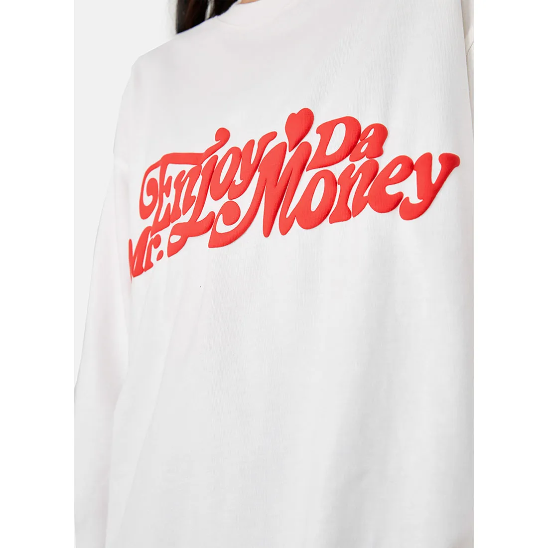 MR. ENJOY DA MONEY  |Crew Neck Unisex Street Style Long Sleeves Oversized