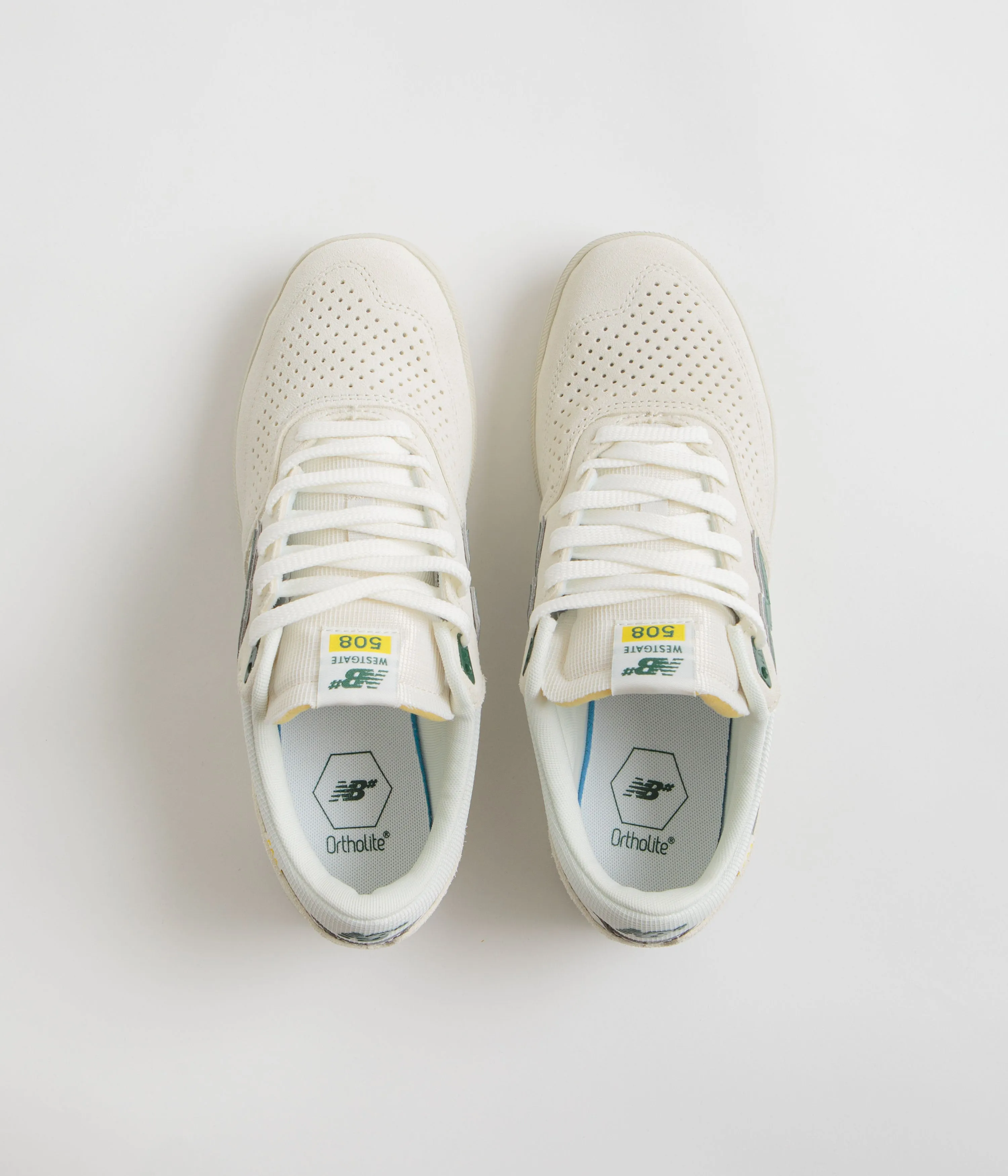 New Balance Numeric 508 Brandon Westgate Shoes - Sea Salt / Green