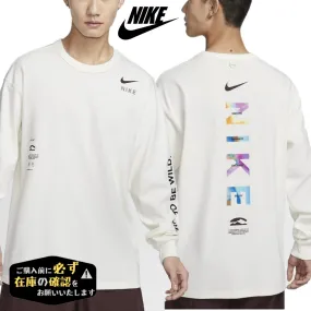 Nike  |Crew Neck Pullovers Street Style Long Sleeves Plain Cotton