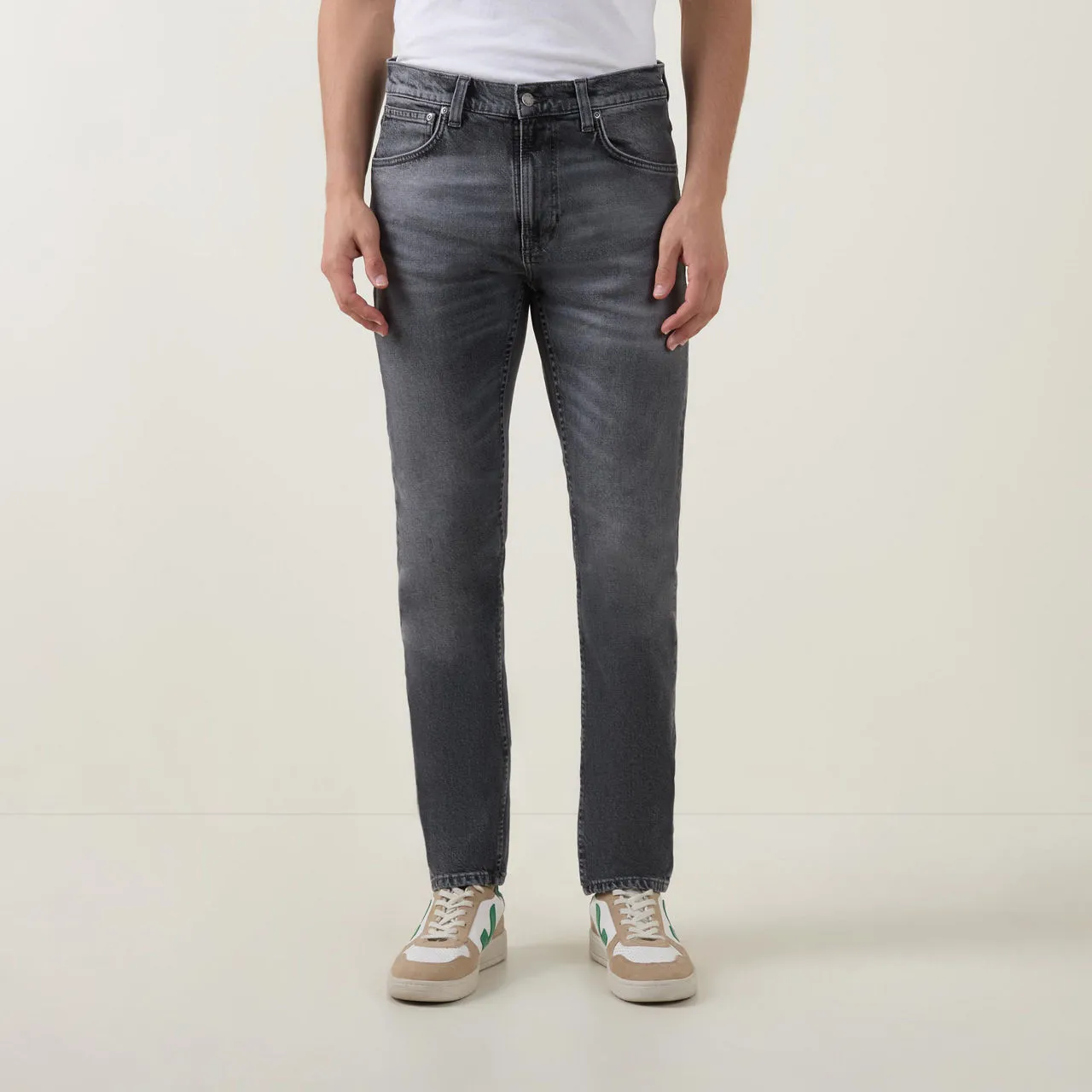 NUDIE JEANS The Sustainable Edit Lean Dean Slim Jeans - Grey