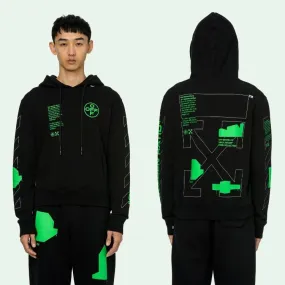 Off-White  |Pullovers Unisex Street Style Logo Hoodies