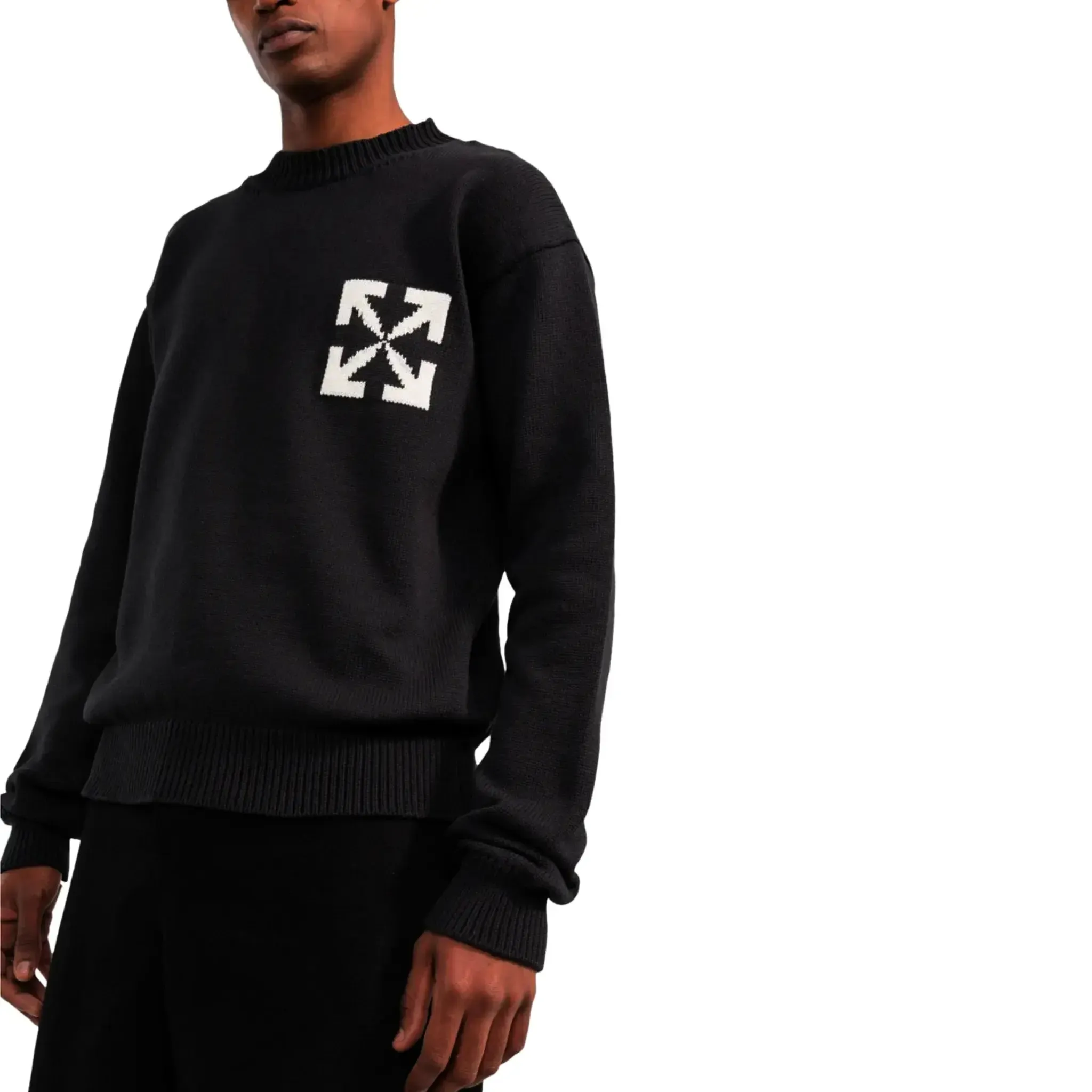 Off-White Single Arrows Black Knit Sweatshirt